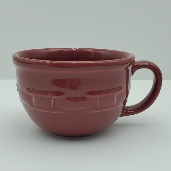Longaberger Pottery Paprika Oversized Round Mug Large Paprika Soup Coffee Mug - Picture 2 of 8